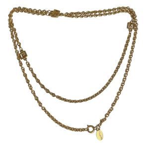 Vintage Roget Gold Tone Link Necklace 30” Tip to Tip